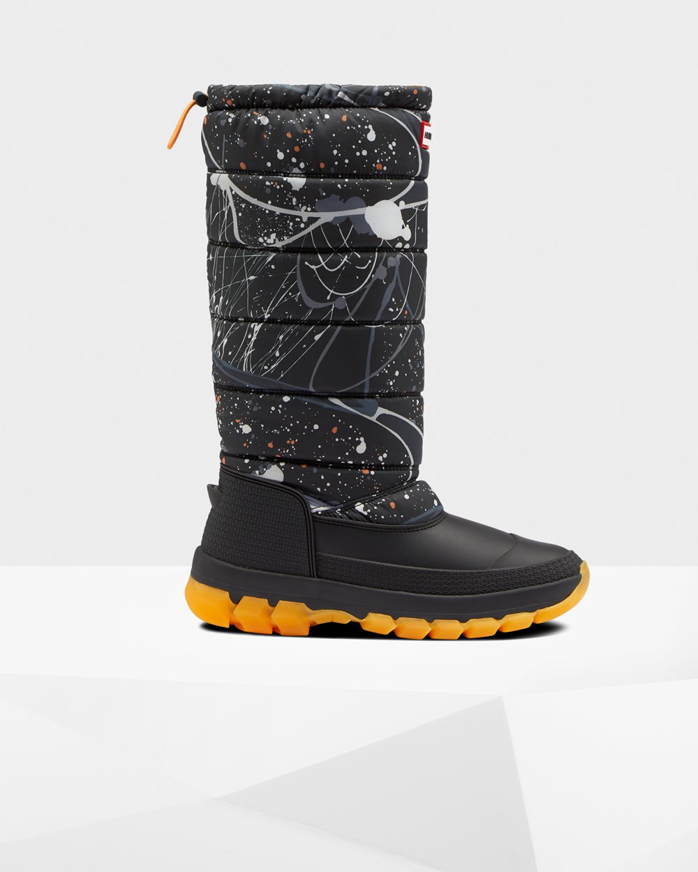 Botas De Neve Hunter Feminina Cinzentas Pretas - Original Printed Insulated Tall - 67XJLVKRG